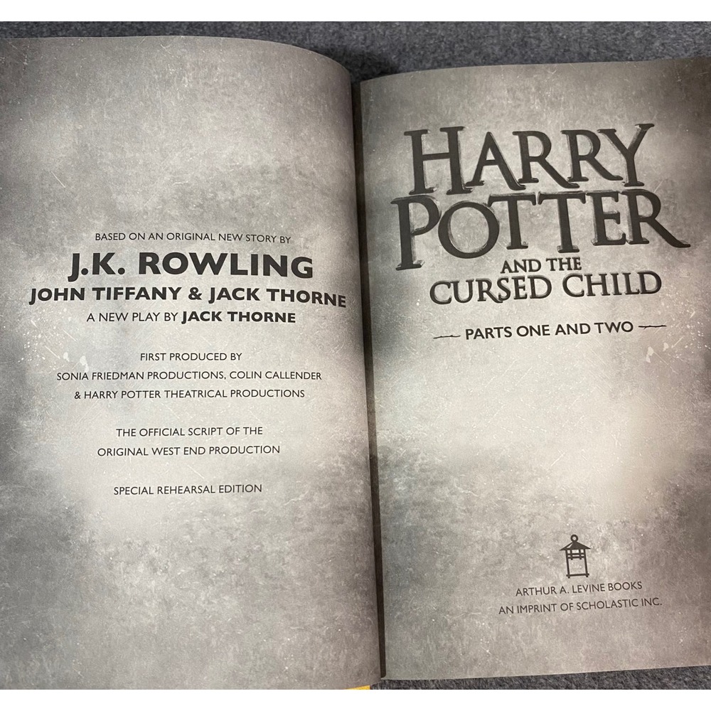Harry Potter and the‎ Cursed Child Book Hardcover 1st Edition No Dust Jacket EUC - Picture 3 of 7